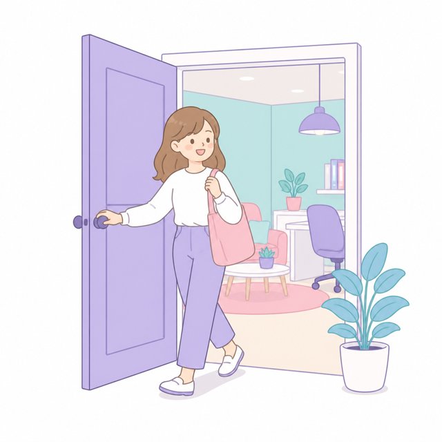 お店に来る